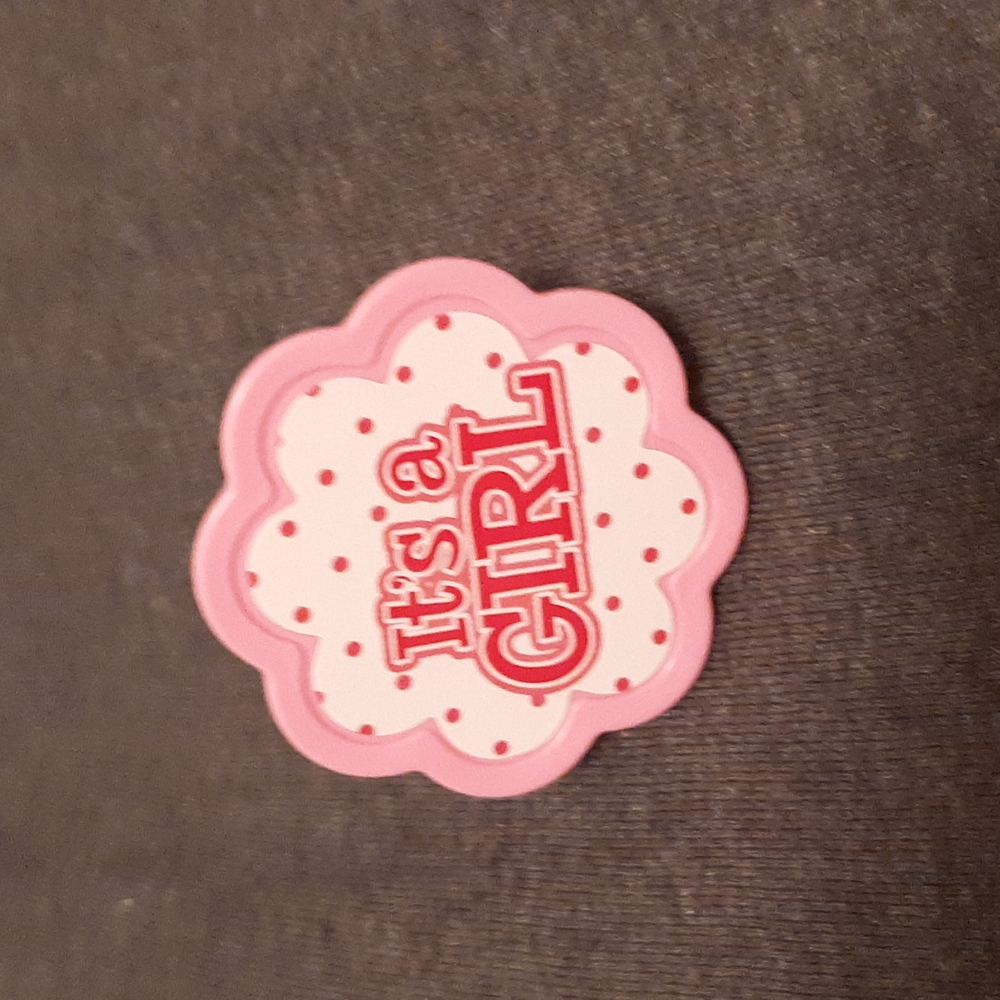 NWOT 26"Its a girl" polka dot rings for baby shower